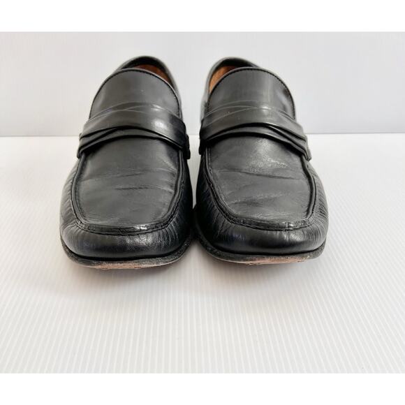 Allen Edmonds Bergamo Leather Loafers Black Shoes Men Size 9.5 D Slip on Italy main image 8